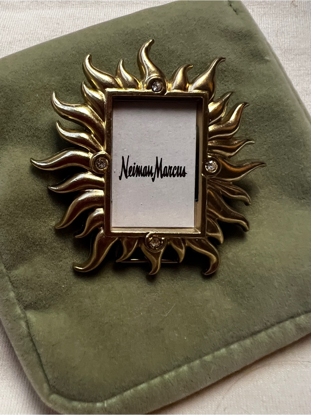 Jay Strongwater for Neiman Marcus Gold Sunburst Mini Frame